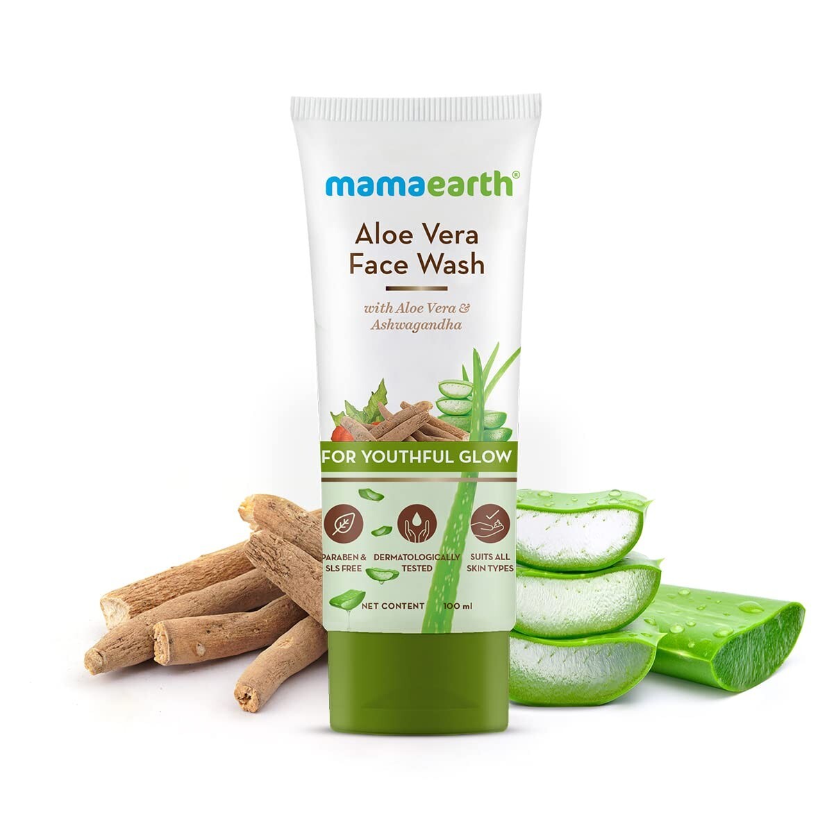 Mamaearth Aloe Vera Face Wash with Aloe Vera & Ashwagandha for a Youthful Glow